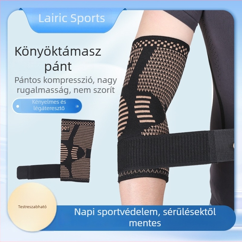 Réz-rost ionos könyökvédő kosárlabdához és súlyemeléshez, felnőtteknek – kompressziós könyökszorító
