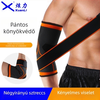 Kompressziós könyökvédő szalag – könnyű védelem sporthoz, kosárlabdához és súlyemeléshez (spandex)