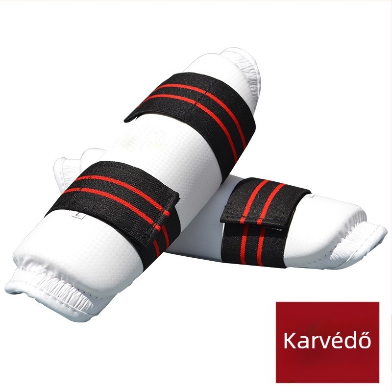 Taekwondo láb- és karvédők, ágyékvédő, versenyre szánt védőfelszerelés, Sanda könyökvédő