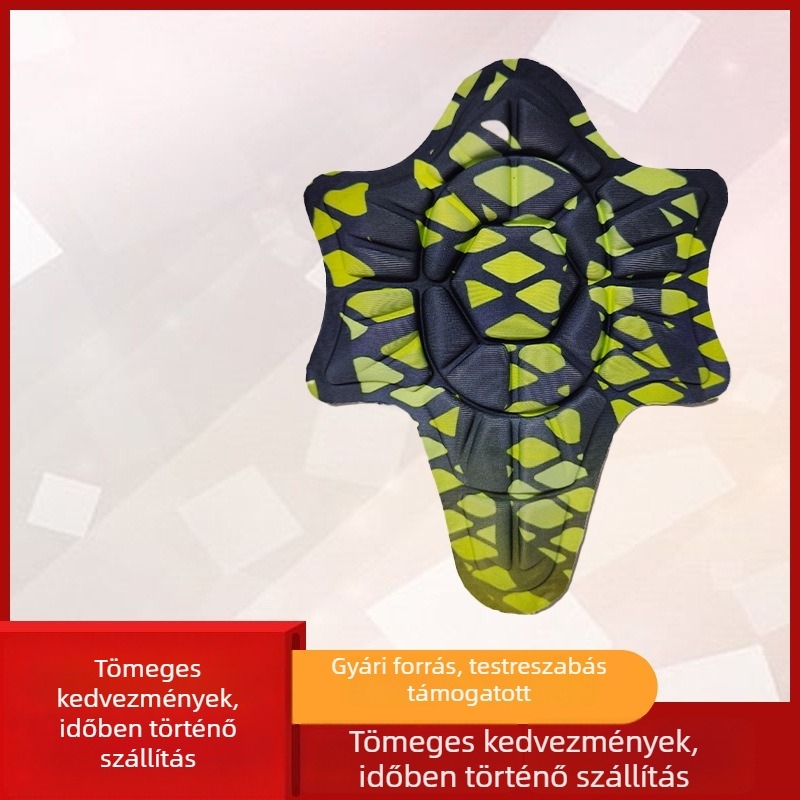 EVA sport könyök- és térdvédők — habból álló kompozit, több színű applikációkkal, egy darabban formázva, forró és hideg préseléssel