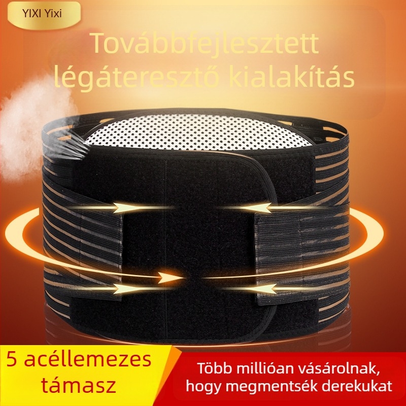 Turmalin önmelegedő deréköv acéllemezével, lélegző, kétoldali fűtés