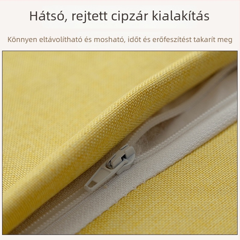 Nappali kanapé párnahuzat, 2026-os modell, egyszínű műlen hatású anyag, hálószobai párnahuzat, deréktámasz és hátsó támasz
