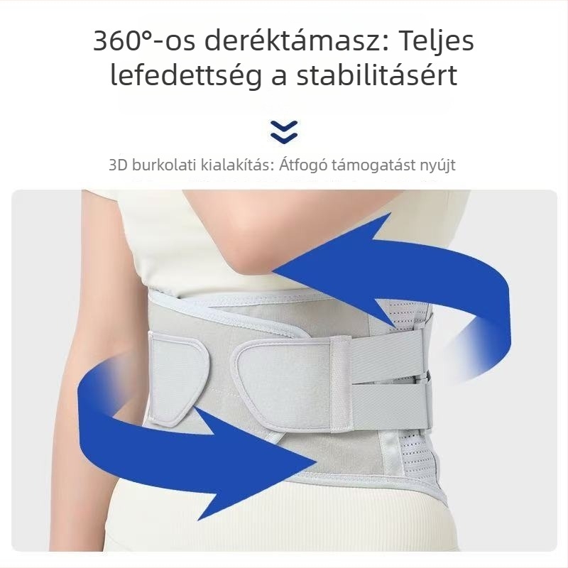Orvosi derék támasztó öv a lumbális diszkomforthoz és izomfeszülés elleni védelemhez, kényelmes deréktámasz