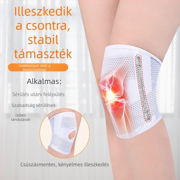 Vékony térdvédő meniszkusz- és patella sérülésre – sportos védőöv nőknek és férfiaknak