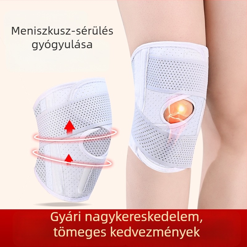 Vékony térdvédő meniszkusz- és patella sérülésre – sportos védőöv nőknek és férfiaknak