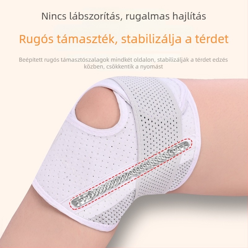 Vékony térdvédő meniszkusz- és patella sérülésre – sportos védőöv nőknek és férfiaknak