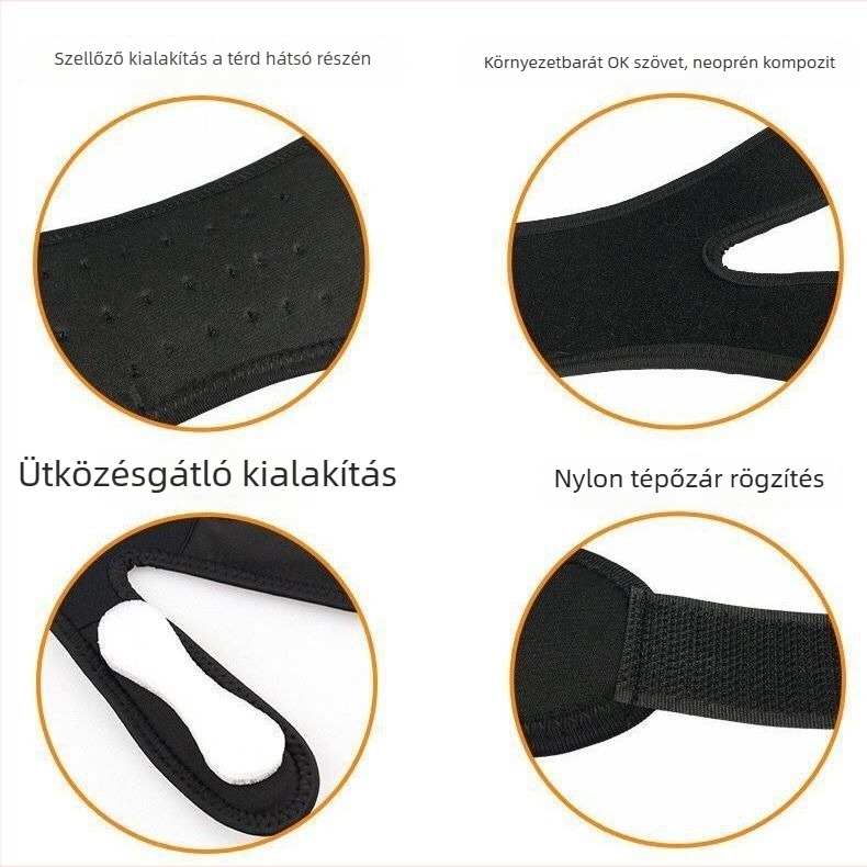 Patellás térdvédő sportokra – unisex, futás, túrázás, kerékpározás, kosárlabda, fitnesz