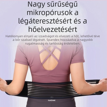 Ultra vékony, teljesen elasztikus, lélegző deréköv a hasi kontrollért, sporthoz, fitneszhez és a derék formálásához, 10 cm széles, uniszex