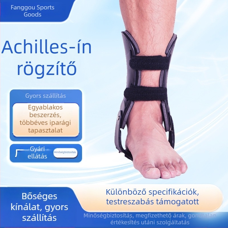 Légáteresztő, állítható bokavédő, Achilles-ín támogatással és cipő-szerű sín