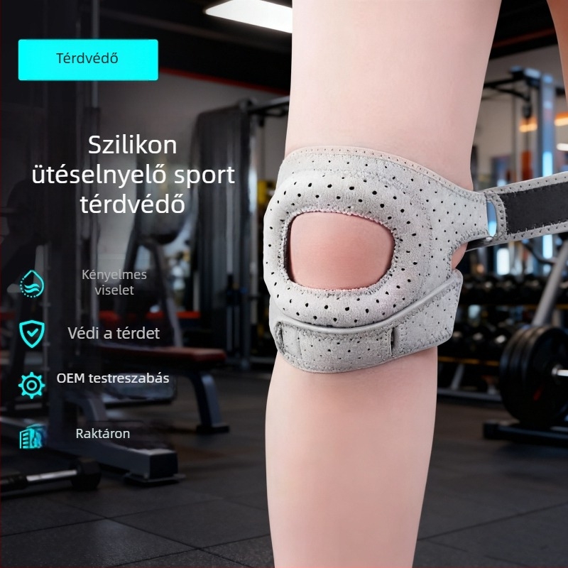 Személyre szabott szilikon térdvédő patella-öv sporthoz – kültéri kerékpározáshoz, futáshoz és kosárlabdához