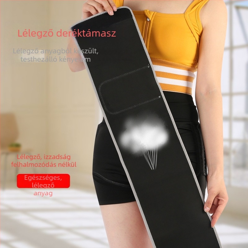 Légáteresztő, állítható deréköv edzéshez, színes has-támasztó öv