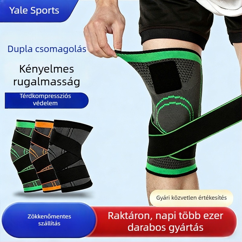 Nylon térdvédők sporthoz és edzéshez – állítható pántos térdvédelem férfiaknak és nőknek, futáshoz, guggoláshoz, kerékpárhoz és szabadtéri tevékenységekhez