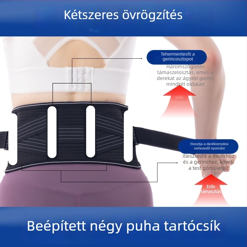 Nyári keskeny deréktámasz öv izomfeszülésre, kosárlabda derékvédő, lélegző derék-támogatás, védőfelszerelés hosszú állás és ülés közben