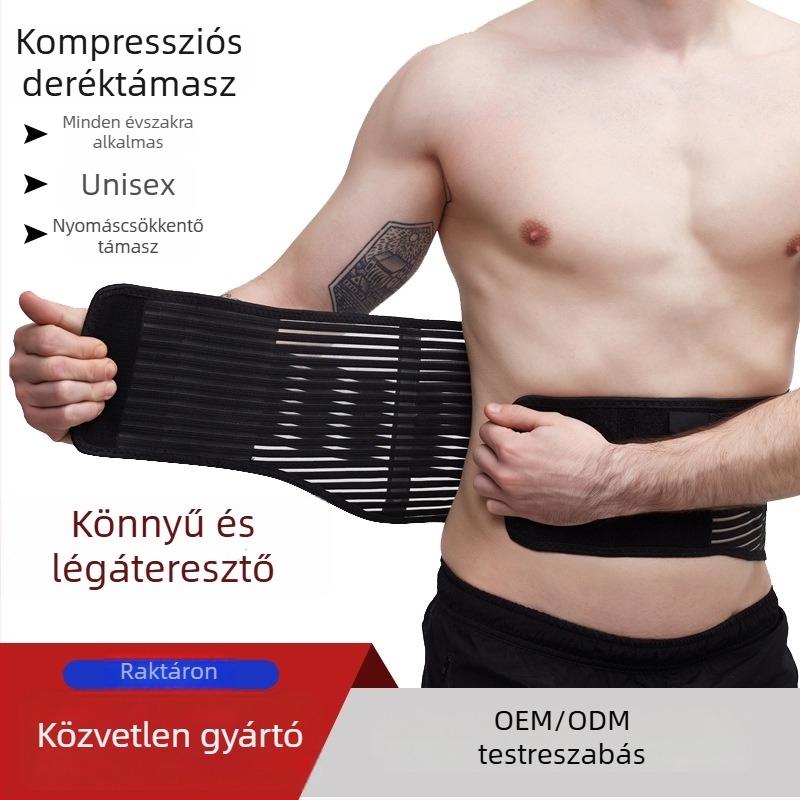 Szellőző hálós összenyomó deréköv, lumbális támogatással