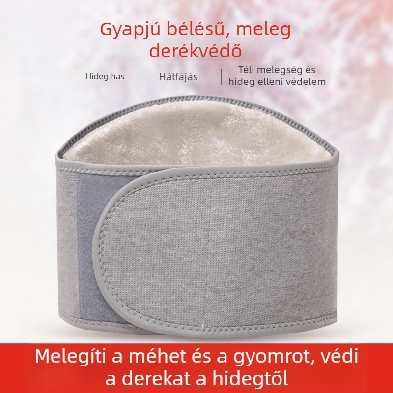 Plüss derékmelegítő öv, uniszex, őszi–téli melegítés