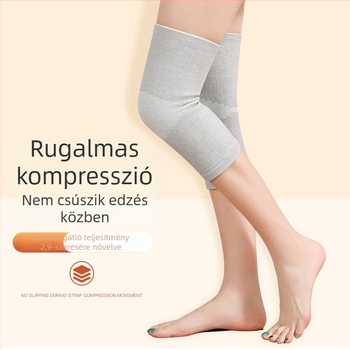 Négyirányú elasztikus kötött térdvédő őszi-téli melegítéshez, varrás nélküli védelem felnőtteknek