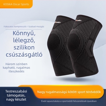Uniszex sport térdvédők, vékonyak, ízületvédők, melegítő és ütéscsillapító hatással, alkalmas futáshoz és kosárlabdázáshoz