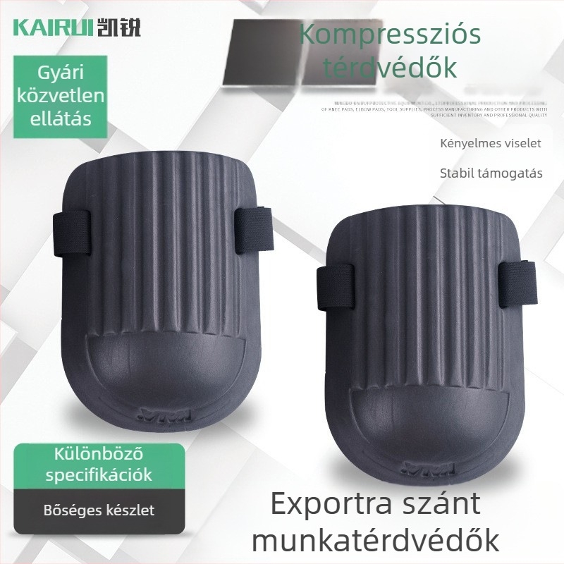Habosított anyagú térdvédős munkásnadrág beépített térdvédőkkel