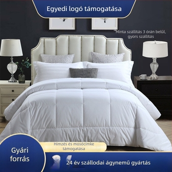 Hotelminőségű téli négyévszakos paplan anti-toll anyaggal és toll-velúr töltettel, vastított, 2,5–3 kg, egyszemélyes vagy kétszemélyes ágyhoz.