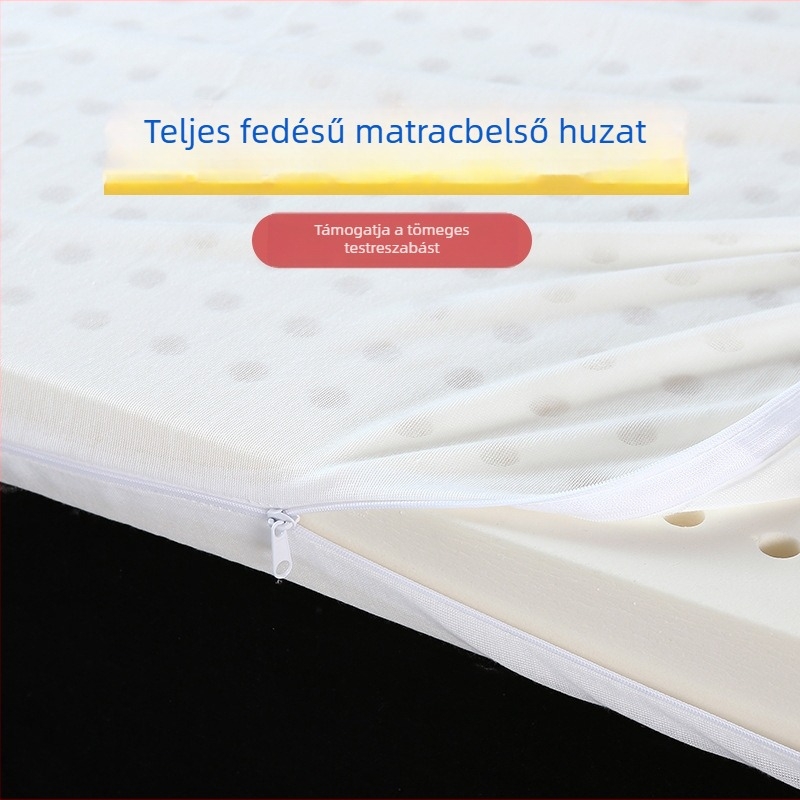 Latex matrac belső huzat zippzárral, egyszínű jersey védőhuzat, hálós anyagú memóriahabos matracokhoz