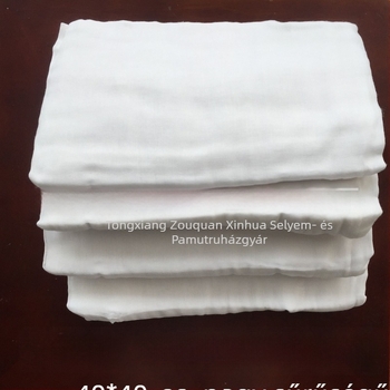 40x40 cm-es 100% pamut géz ágyneműhuzat cipzárral, egyszínű, sarokhoz rögzítő zsinórral, bőrbarát