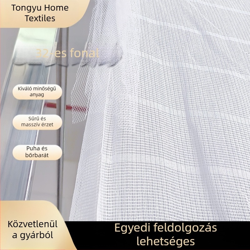 Otthoni használatra szánt rovarháló, 32 szálas twill szövés, sűrű pamutfonal, hagyományosan vastag, egyszárnyú ajtóval