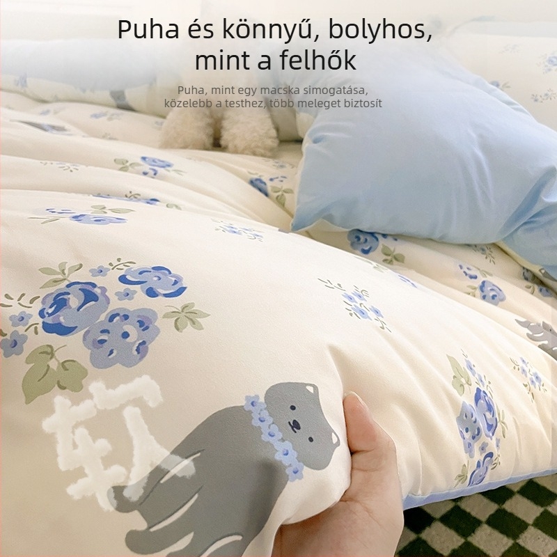 Minden évszakban használható vékony paplan kollégiumi szobához, egyágyas ágyhoz