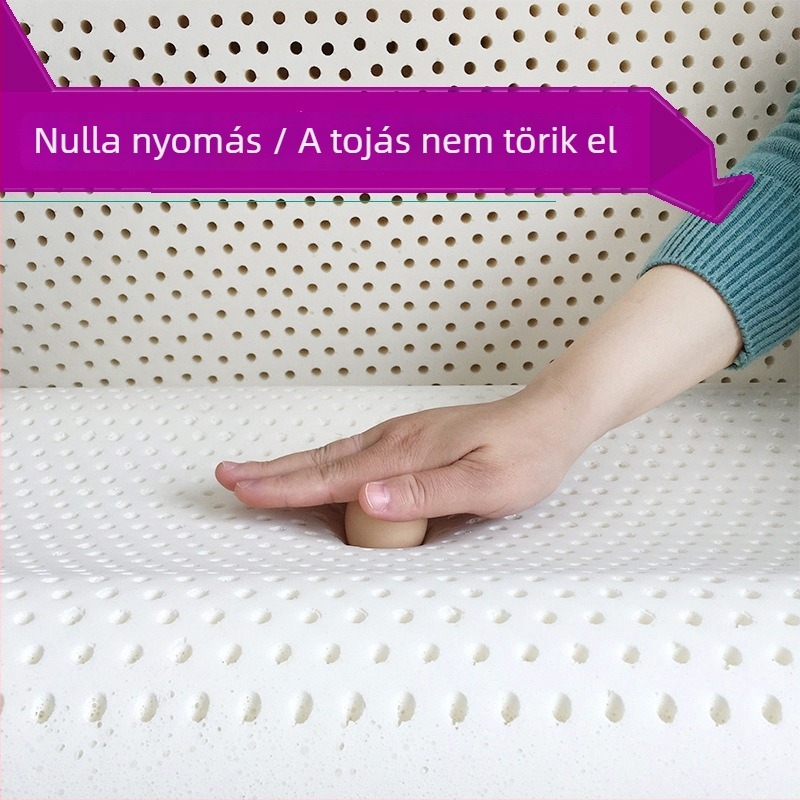 Természetes latex párna pároknak nyaki támasz, hosszú négyzet alakú párna, latex tartalom 80–90%, tömeg 3–3,5 kg