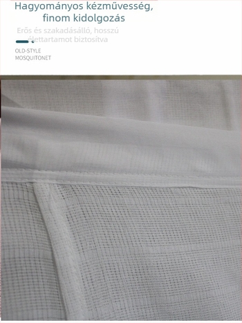 ZQ hagyományos ágyszúnyogháló, méretek 1.5–1.8 m, porvédő felső textile, lotus motívum, 2 m ágyhoz