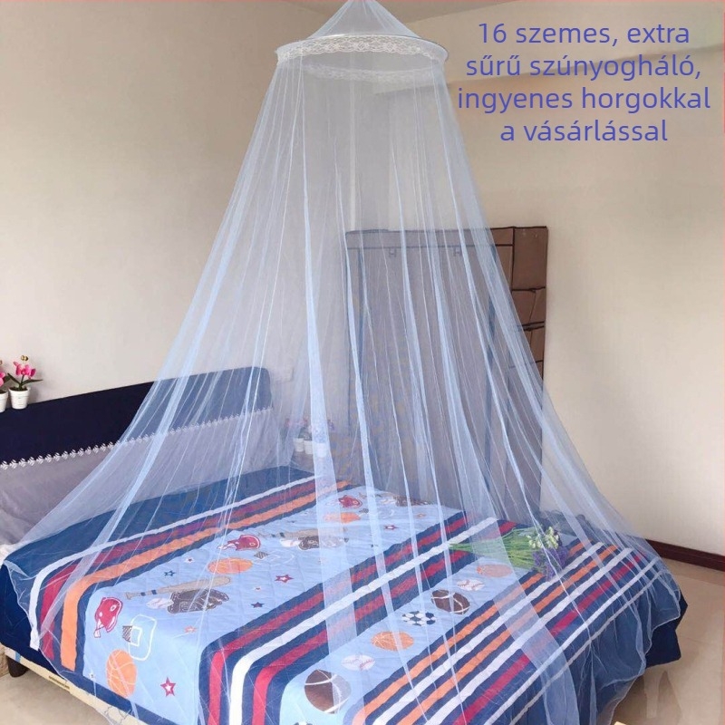Mennyezeti szúnyogháló kupola formájú, hercegnő-stílusú, padlón álló, otthoni használatra