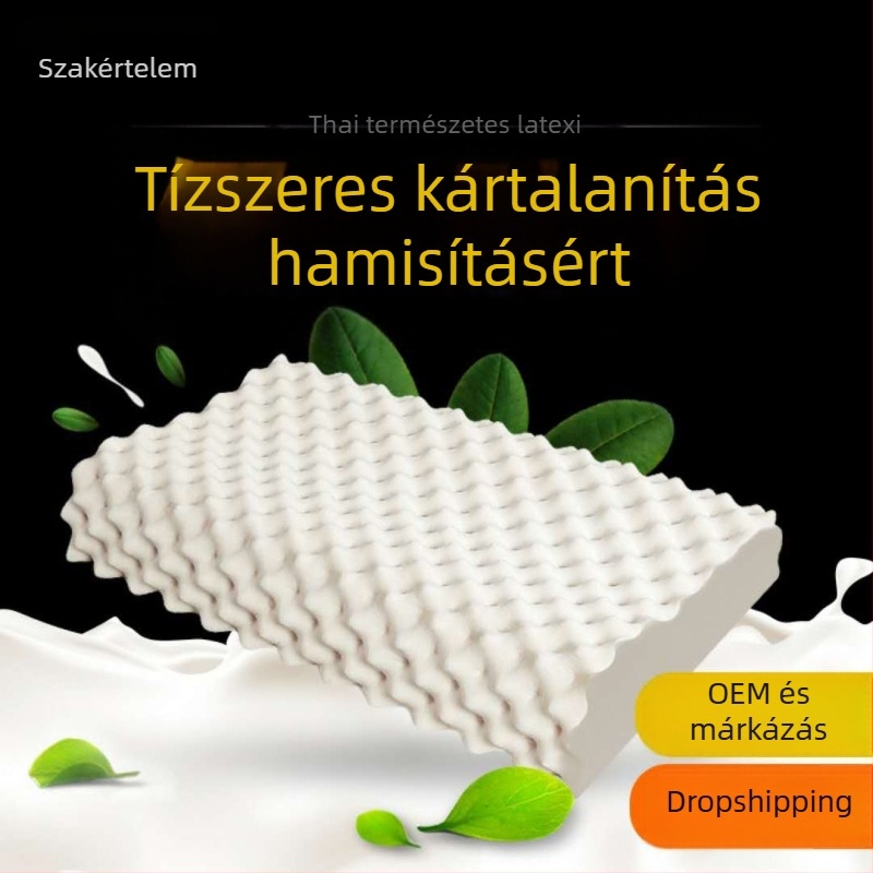Masszírozó párna természetes latexből készült farkasfog formájú, felnőtteknek, ajándékdobozban