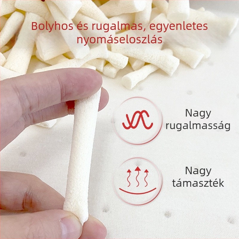 Természetes latex maradék töltőanyag párnákhoz és díszpárnákhoz, téglalap alakú párna belső töltete poliészter rosttal, fehér