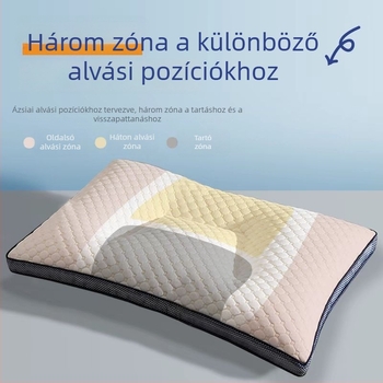 Természetes latex párna kötött maggal, nyaki támasztással és kényelmes alvással