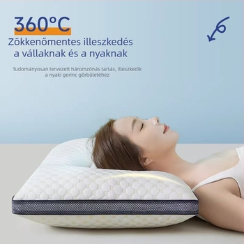 Természetes latex párna kötött maggal, nyaki támasztással és kényelmes alvással
