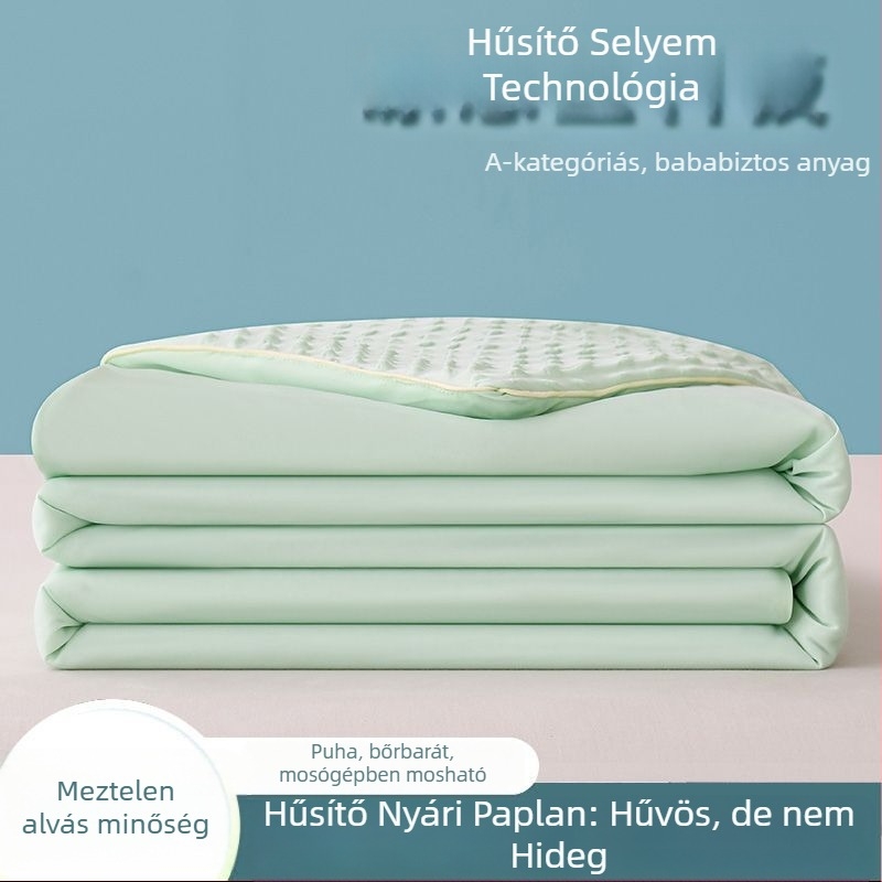 A-osztály Ice Bean nyári paplan, kötött pamutból, gépi mosás, egyszemélyes kollégiumi méret, hűsítő nyári paplan, töltet 100% pamut