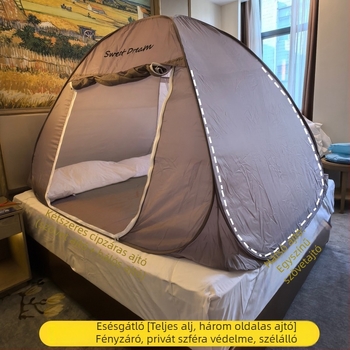 Szélálló és fényblokkoló mongol jurta stílusú szúnyogháló, hordozható utazási magánéletet nyújtó sátor, meleg és stabil a kollégiumi szobákban