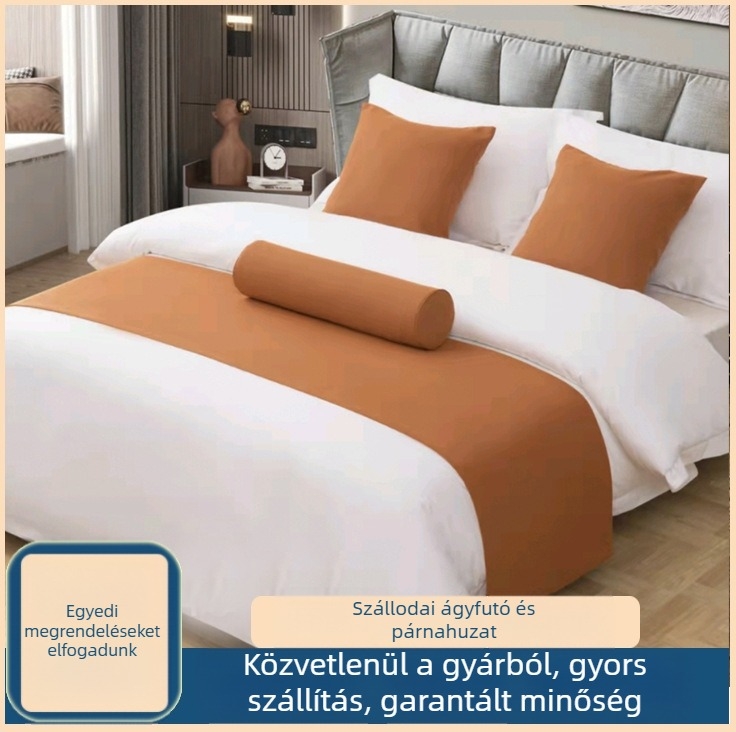 Négy darabos kender ágyneműkészlet hoteles stílusban, tartalmaz párnahuzatokat, testreszabható gyártás