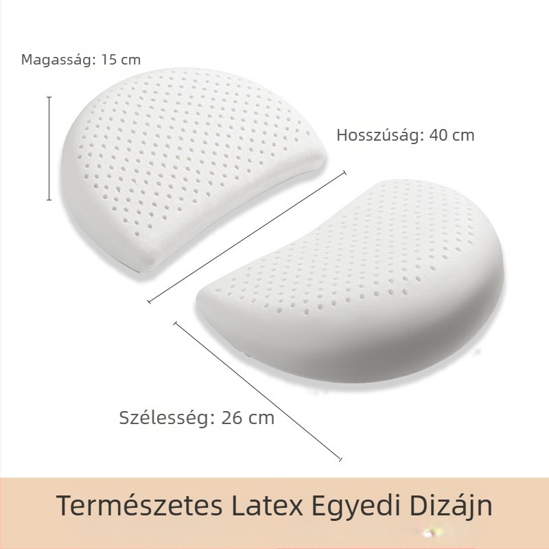 Latex terhes párna deréktámasz és oldalsó alvásra, has támasz, atkák elleni, levehető és mosható