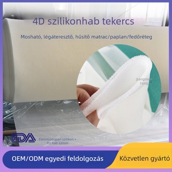 Szellőző nyári babapárna szilikon-pamutból, hűsítő érzet, géppel mosható, töltet szilikonhabból és rétegzett szerkezetből