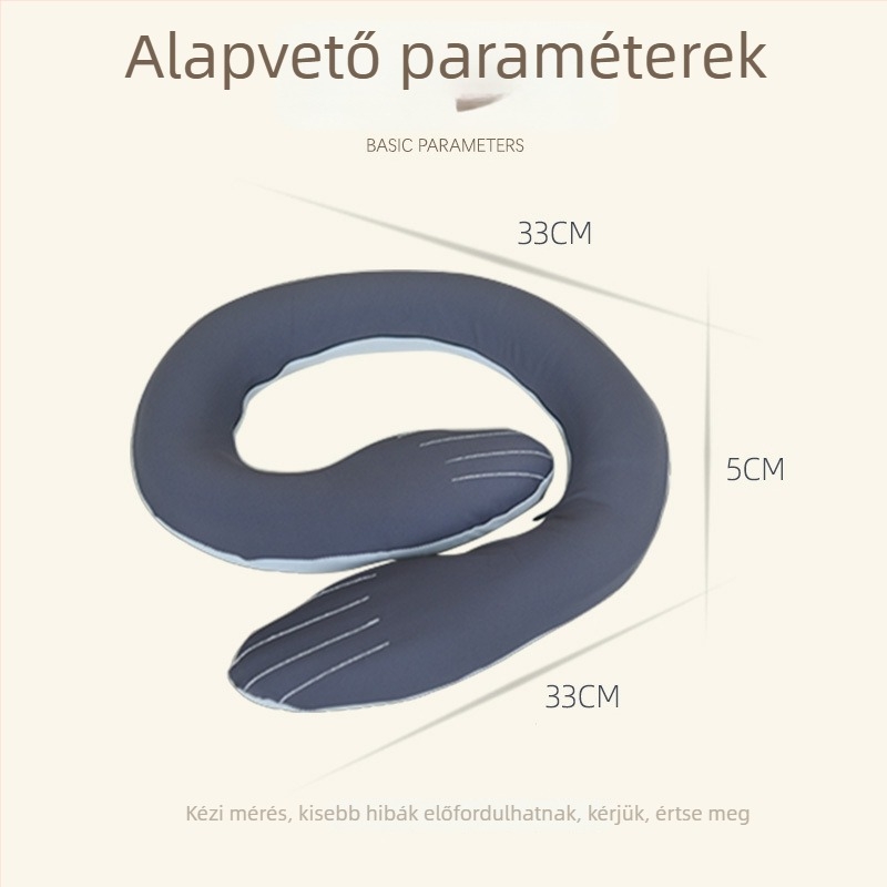 Sokoldalú spirál utazópárna memóriahabbal, lassú visszaalakulás, U-alakú nyak-támasz irodai sziesztához