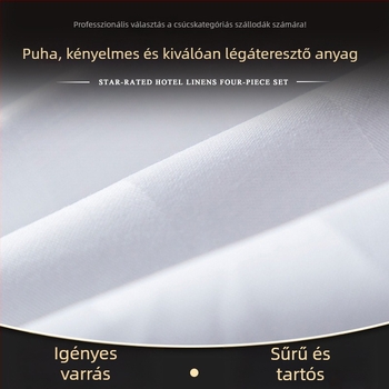 Fehér 60-as selyemhatású pamut ágyneműhuzat, egyes méret, 180 cm x 200–220 cm, modern minimalist stílus