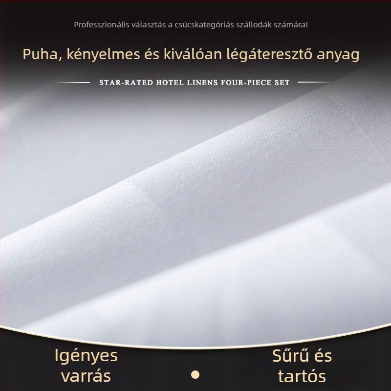 Fehér 60-as selyemhatású pamut ágyneműhuzat, egyes méret, 180 cm x 200–220 cm, modern minimalist stílus