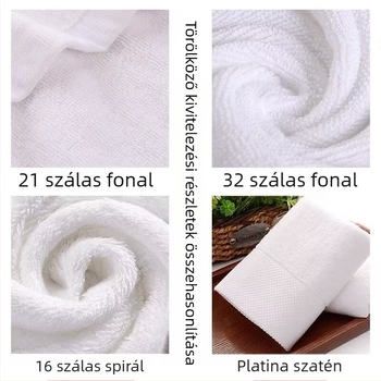 Fehér 100% pamut törölköző, vastag és kiválóan felszívó, szállodák, panziók és szépségszalonok számára, hímzéses testreszabás