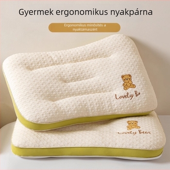 Zónás nyak támaszos gyerekpárna, nyári alvási segédeszköz, 1-10 éveseknek, téglalap alakú párna, töltet poliészter rost, huzat kötött pamut
