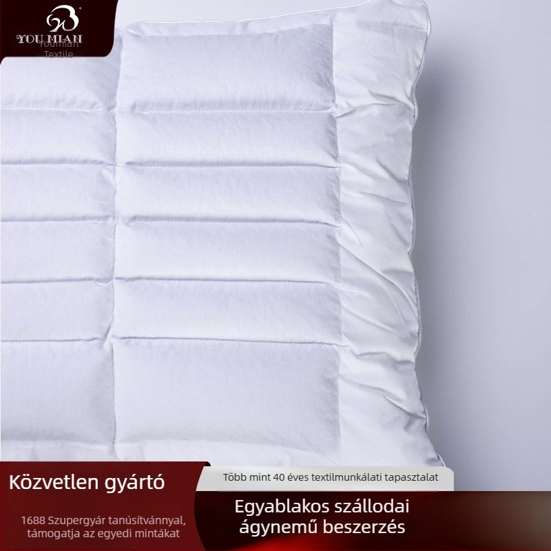 Szállodai hajdinás párna 100% pamut maggal
