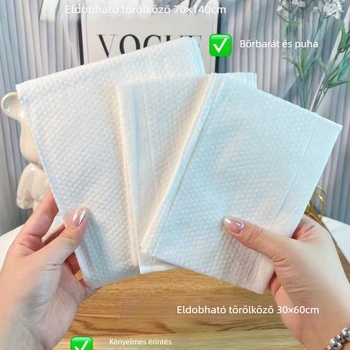 Eldobható, kellemes tapintású fürdőlepedő és törölköző készlet, vastagított kivitelben, egyedi csomagolásban, utazásokhoz és szállodai használatra