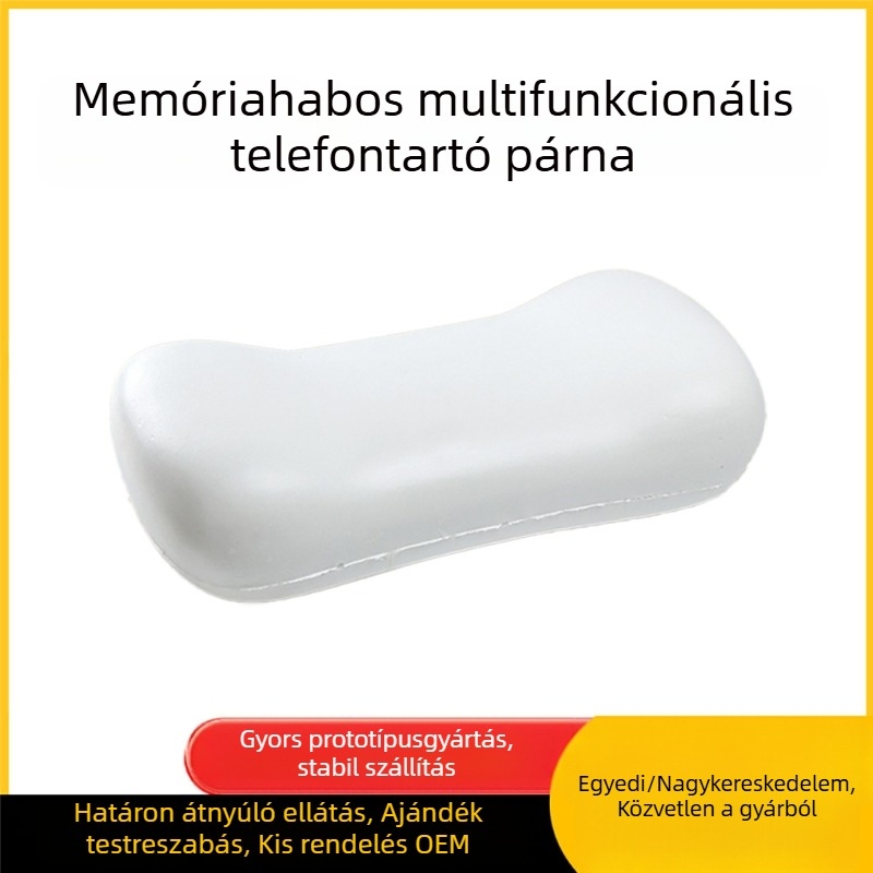 Egyedi hordozható memóriahabos párna, telefon formájú, utazáshoz és pihenéshez