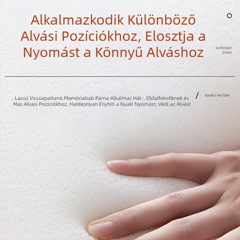 Hotel-stílusú memóriahabos nyakpárna, lassú visszapattanás, mély alvás, uniszex