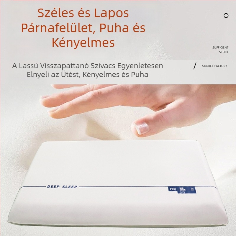 Hotel-stílusú memóriahabos nyakpárna, lassú visszapattanás, mély alvás, uniszex