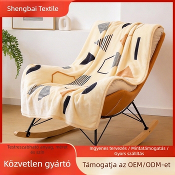 Korall fleece takaró kollégiumba, egyszemélyes, meleg, minimalist stílusú, testreszabható nyomtatással